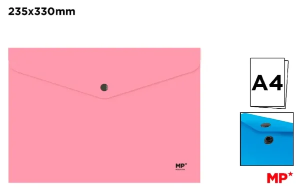 POLYPROPYLENE ENVELOPE FOLDER WITH BUTTO