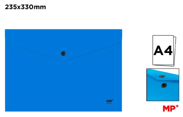POLYPROPYLENE ENVELOPE FOLDER WITH BUTTO