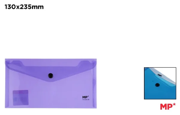 POLYPROPYLENE ENVELOPE FOLDER WITH BUTTO