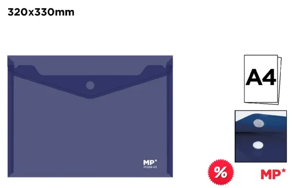 A4 CLEAR PLASTIC ZIP ENVELOPE FOLDER TRA