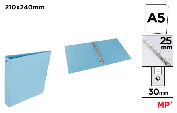 HIGH QUALITY PVC RING BINDER A5 4 RINGS