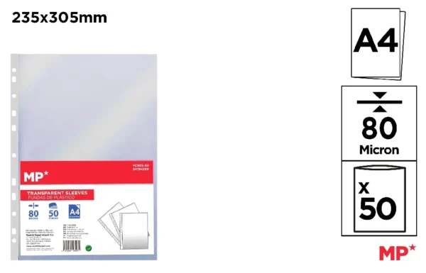 A4 TRANSPARENT SLEEVES