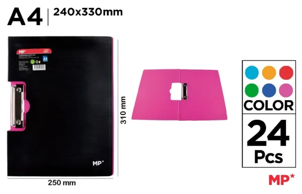 FLUORESCENT CLIPBOARD WITH LATERAL CLIP