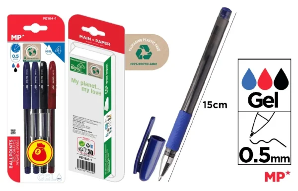 BALLPEN GEL INK 0.5 mm TIP 4PCS