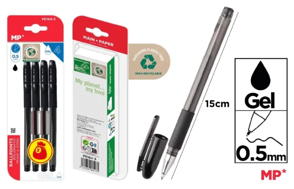 BALLPEN GEL INK 0.5 mm TIP 4PCS