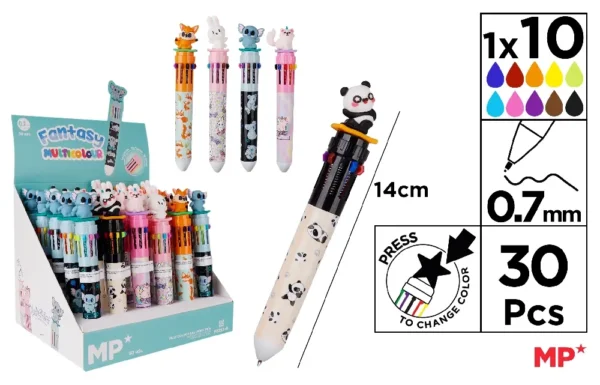10-COLOUR FANTASY BALLPOINT PEN 0.7 mm.
