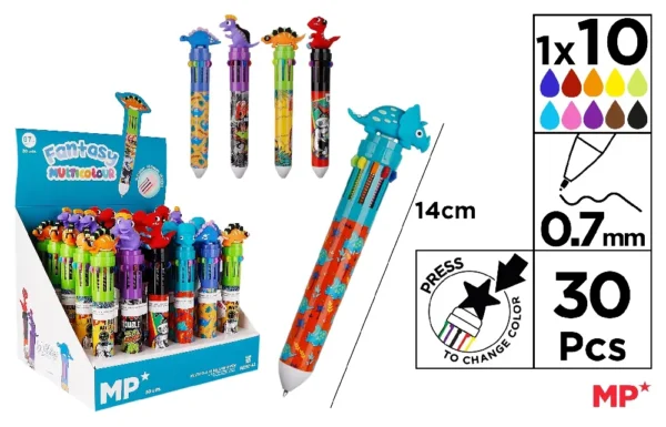 10-COLOUR FANTASY BALLPOINT PEN 0.7 mm.