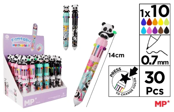 10-COLOUR FANTASY BALLPOINT PEN 0.7 mm.