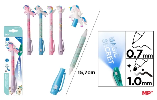 INVISIBLE INK PEN MAGIC SECRET 2 IN 1.