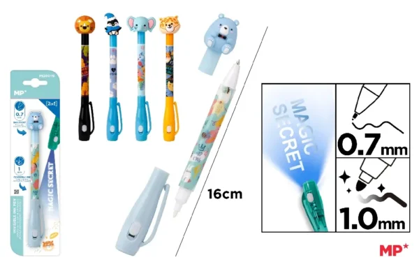 INVISIBLE INK PEN MAGIC SECRET 2 IN 1.