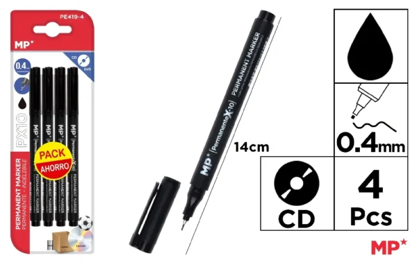 CD/DVD PERMANENT MARKER FINE TIP 0.4 mm.