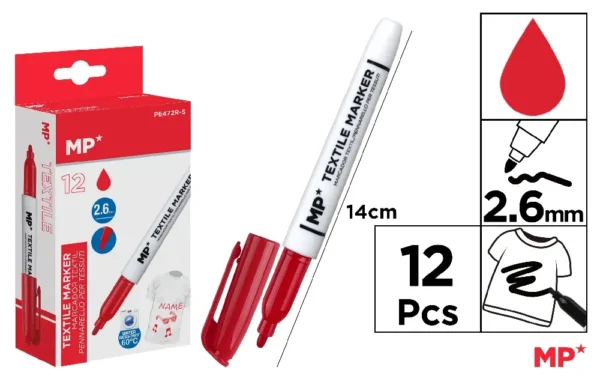 TEXTILE MARKER RED.