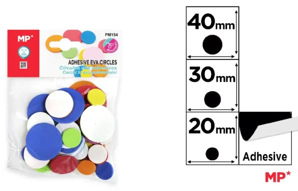 EVA FOAM ADHESIVE CIRCLES.