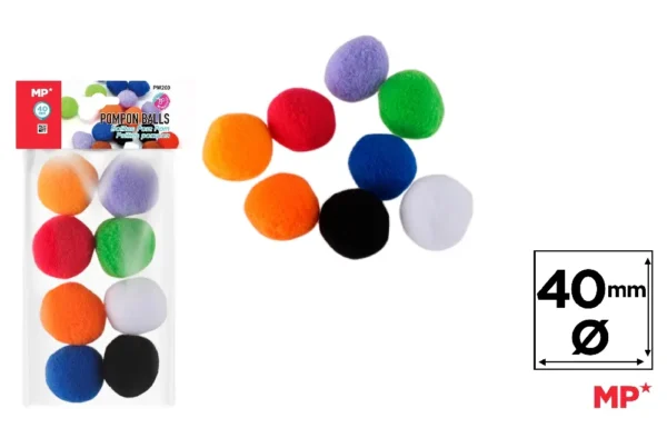 COLOURED POMPÓN BALLS FOR CRAFTS.