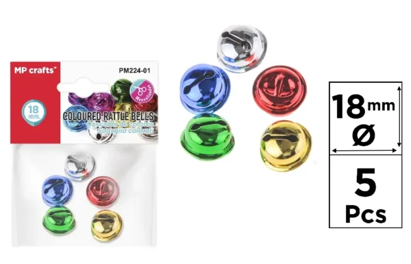 COLOURED RATTLE BELL.