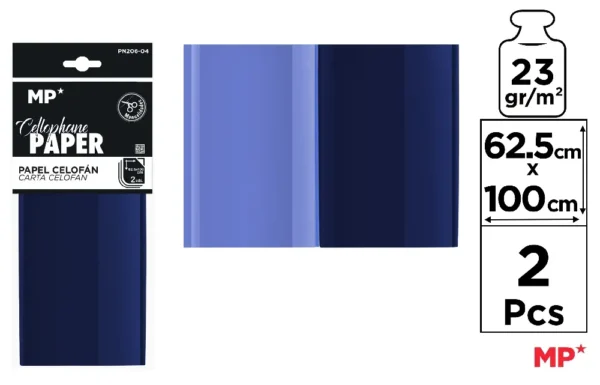 CELLOPHANE PAPER 62,5 x 100 cm 23 g/m².