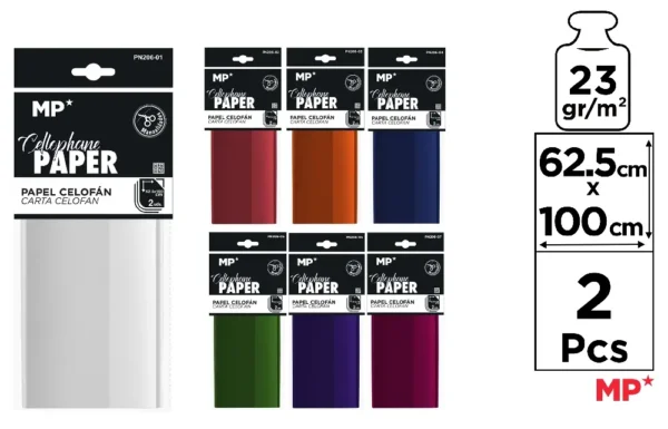 CELLOPHANE PAPER 62,5 x 100 cm 23 g/m².