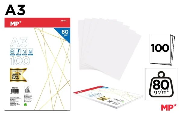 A4 MULTIFUNCTIONAL WHITE COPY PAPER 80 g