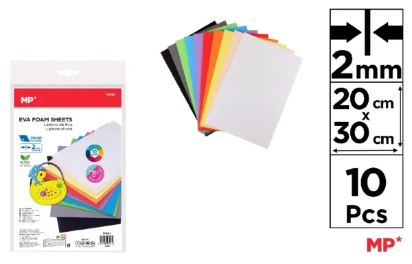 EVA FOAM 20 x 30 cm 2 mm 10 Uds...