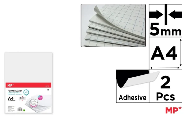 ADHESIVE FOAM BOARD A4 5 mm