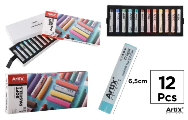 ROUND PASTEL PAINT 12 COLOURS