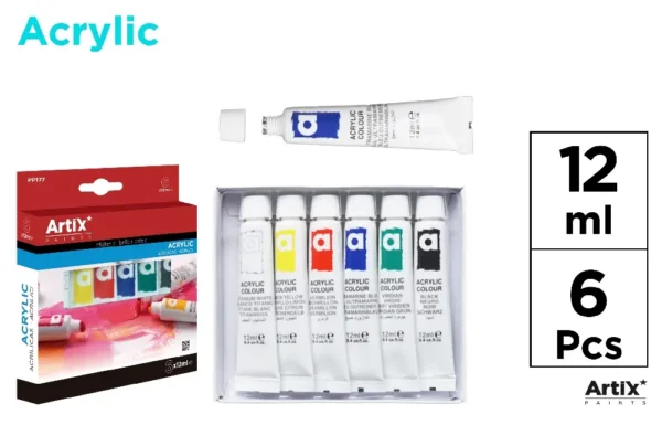 ACRYLIC PAINT SET 12 ml TUBES.
