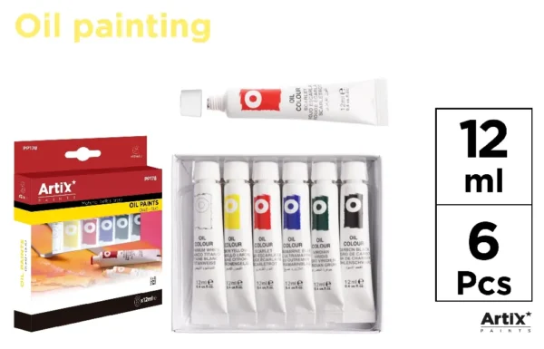 OIL PAINT SET 12 ml TUBES.