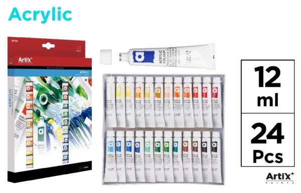 ACRYLIC PAINT SET 12 ml TUBES.