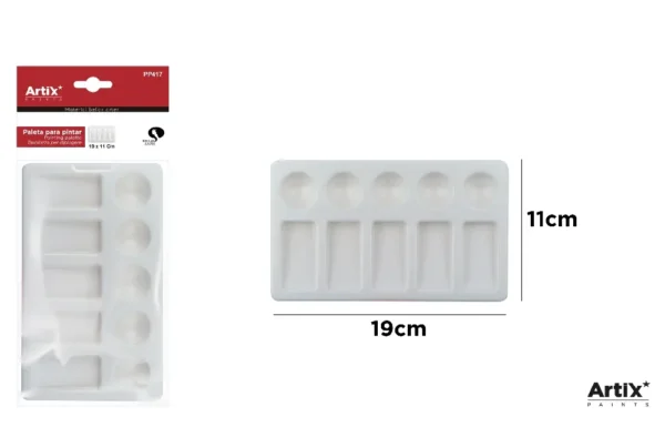 RECTANGULAR PLASTIC MIXING PALETTE