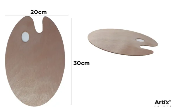 OVAL WOODEN MIXING PALETTES