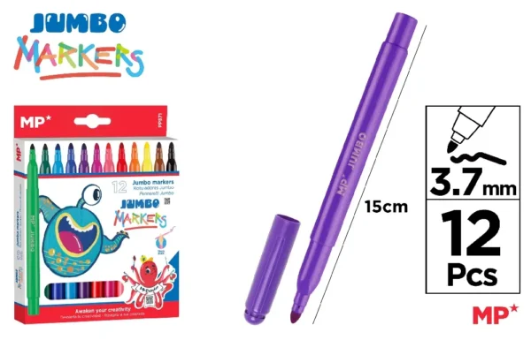 JUMBO COLOUR FELT TIP MARKERS