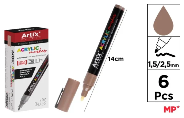 ACRYLIC MARKER BROWN.