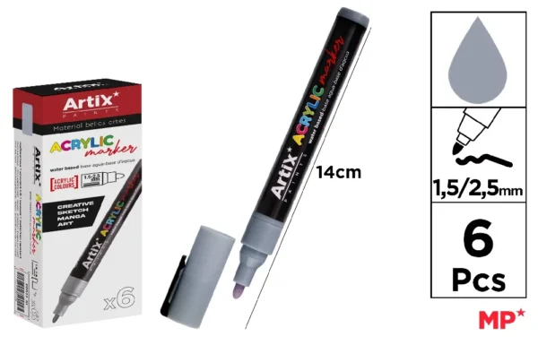 ACRYLIC MARKER GREY.
