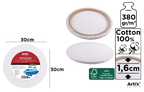 HIGH-QUALITY ROUND CANVAS.