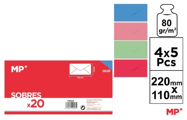 PASTEL COLOR SELF-ADHESIVE DL ENVELOPES.