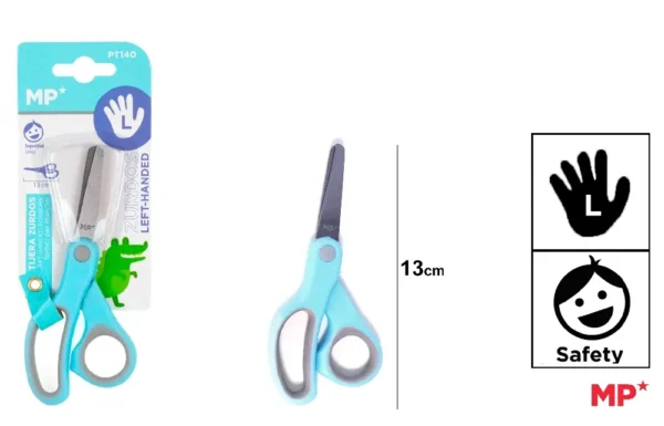 LEFT-HANDED SCHOOL SCISSORS 130 mm