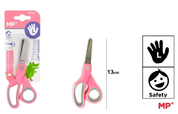 LEFT-HANDED SCHOOL SCISSORS 130 mm