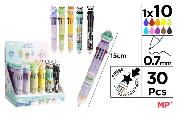 10-COLOUR FANTASY BALLPOINT PEN 0.7 mm.
