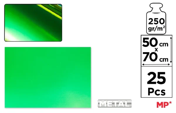 METALLIC CARDBOARD CARD 50 x 70 cm cm 25