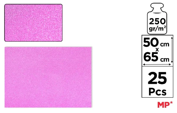 GLITTER CARDBOARD CARD 50 x 70 cm cm 250