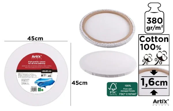 HIGH-QUALITY ROUND CANVAS.