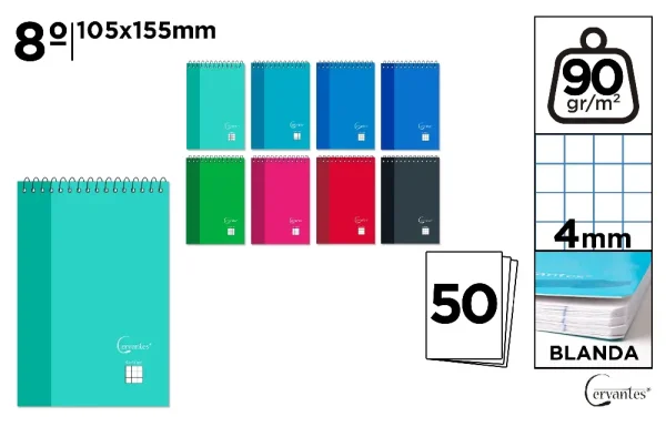 SPIRAL BINDING MEMO PAD 50 SHEETS SOFT C