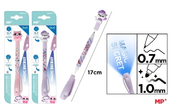 INVISIBLE INK PEN MAGIC SECRET 2 IN 1.