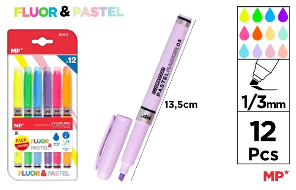 HIGHLIGHTER MARKER CHISEL TIP 1.0-3.0 mm
