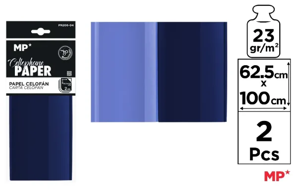 CELLOPHANE PAPER 62,5 x 100 cm 23 g/m².