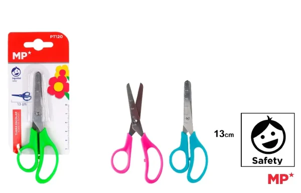 ROUNDED TIP SCHOOL SCISSORS 130 mm
