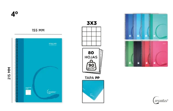 SPIRAL NOTEBOOK POLYPROPYLENE COVER 80 S