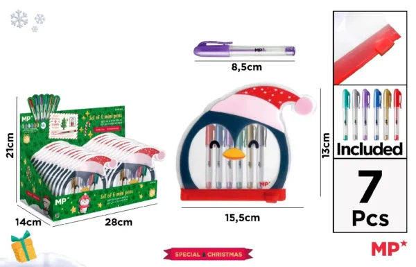 BAGS WITH MINI PENS 6PCS