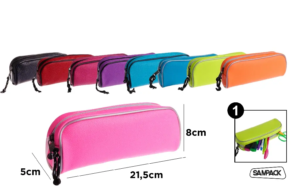 POLYESTER PENCIL CASE WITH ZIP.