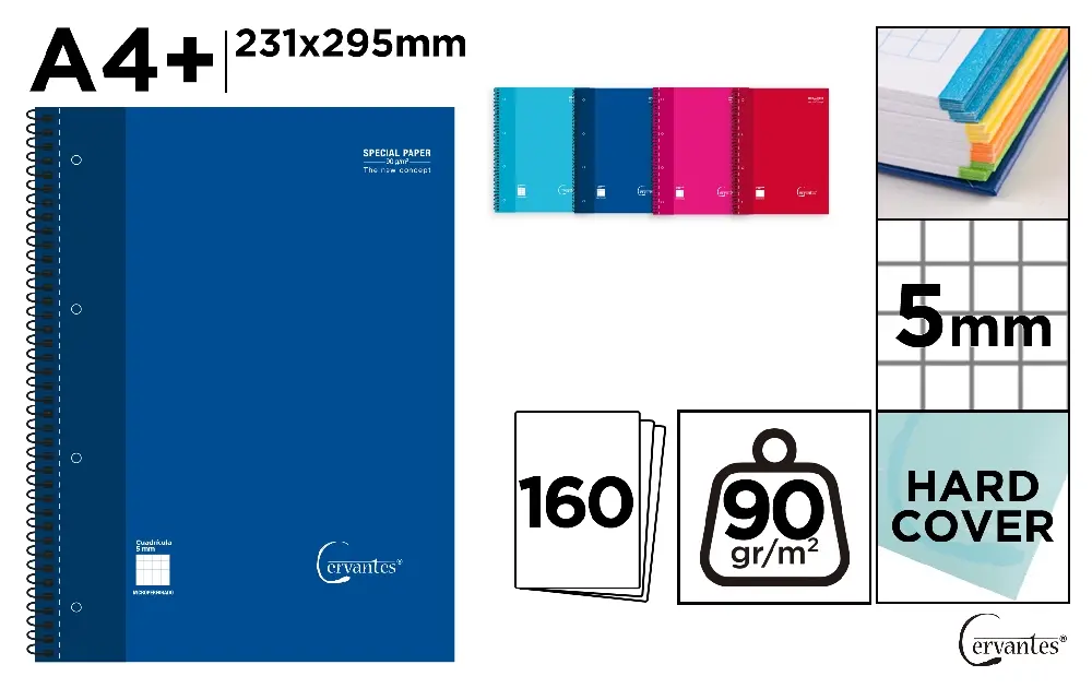 SPIRAL NOTEBOOK LINED CARDBOARD COVER 16